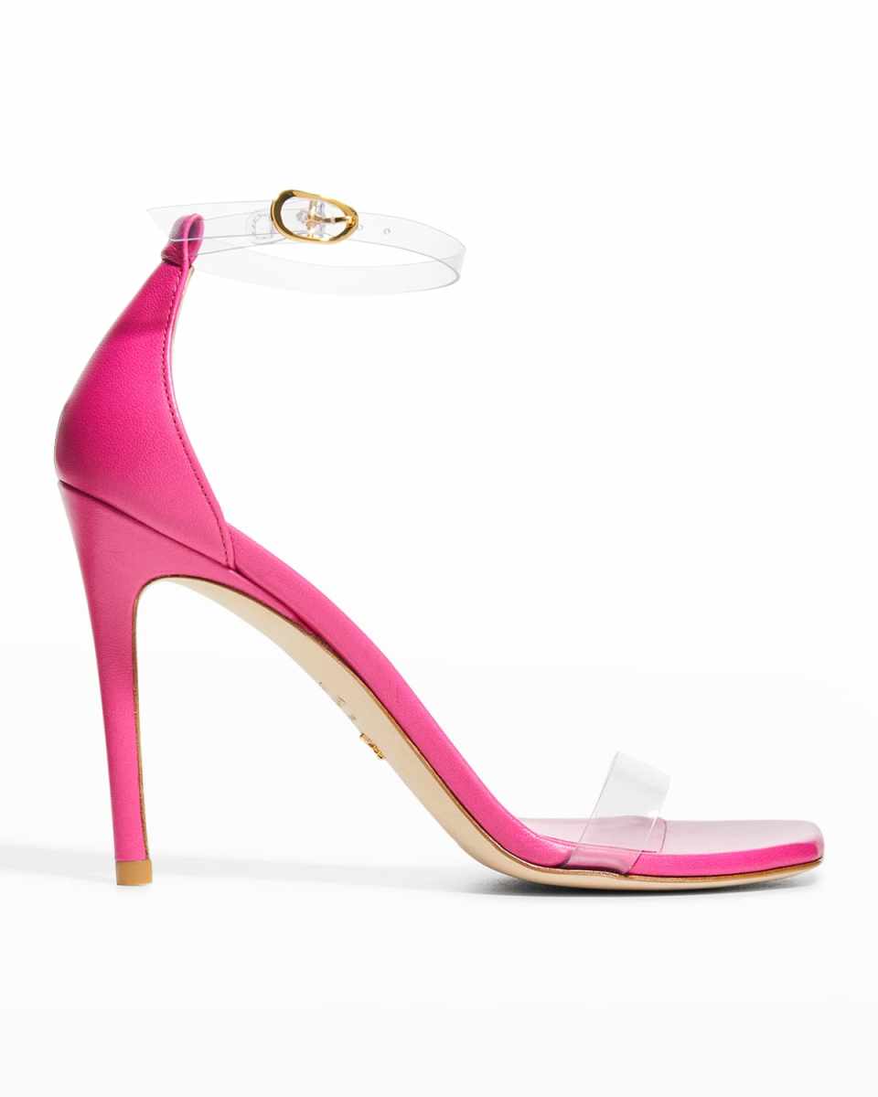 Nudistcurve Clear Ankle-Strap Heel Sandals